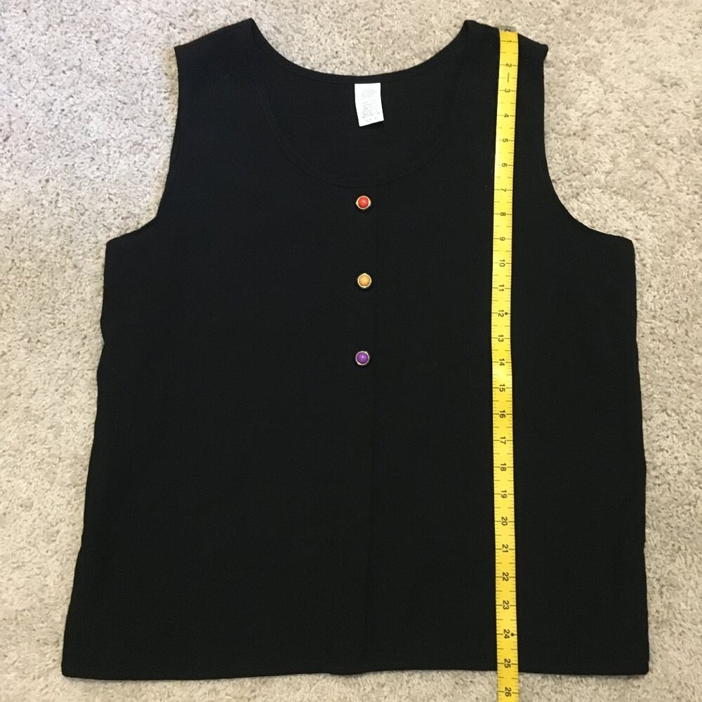 Best Connection Vintage 90s Rayon Sunset Button Tank XL Made in USA German - Picture 12 of 12